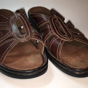 Clarks Slip On Open Toe Sandal